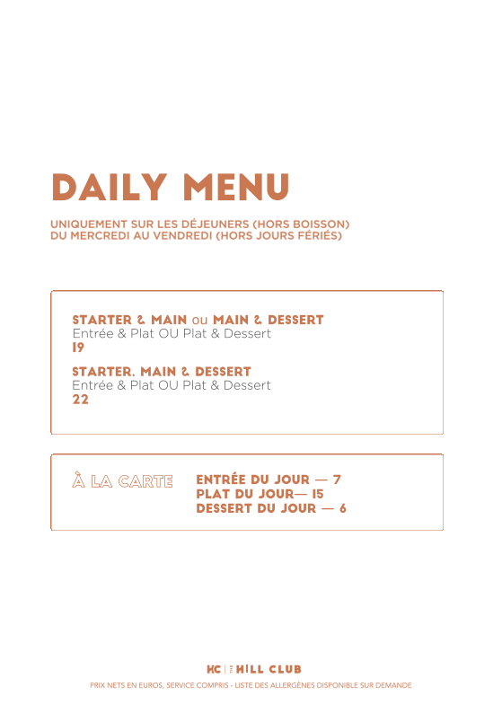 Menu The Hill Club-2