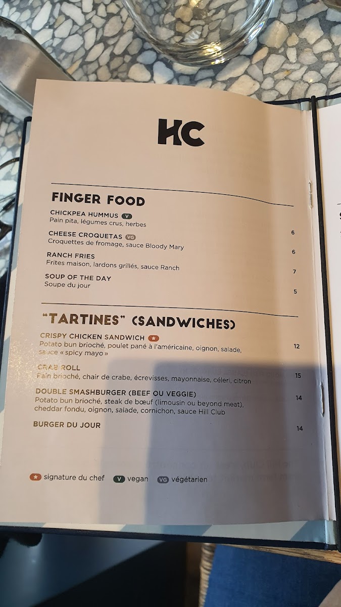 Menu The Hill Club-8